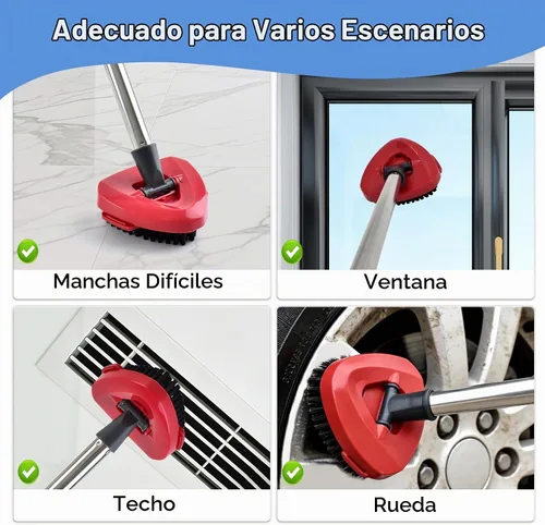 Vista 6 de Mango de trapeador para sistema O Cedar RinseClean de 2 tanques, cepillo de fregado y base de trapeador giratorio compatible con O-Cedar, asas
