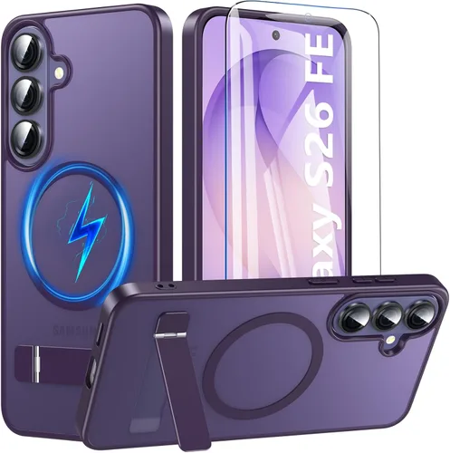 Vista 61 de Funda OWKEY Samsung Galaxy A13 5G, Funda Magnética para Teléfono con Soporte y Protector de Pantalla, Funda Protectora Antihuellas y a Prueba de A13