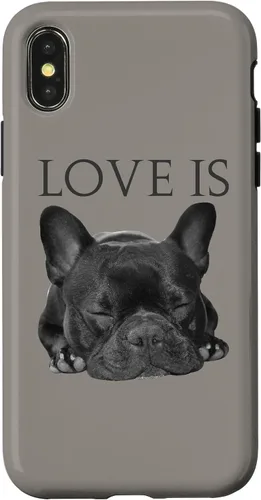 Vista 5 de Funda para iPhone 16 Bulldog Francés para teléfono Frenchie Mom Dad Dog Pet Love Case