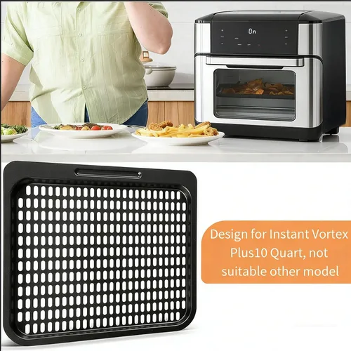 Vista 4 de GCQ Bandeja de cocina para freidora de aire Instant Vortex Plus10 cuartos de galón Chefman de 12 cuartos de galón 5 en 1, repuesto antiadherente
