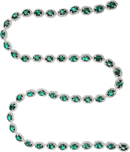 Vista 4 de Borde de diamantes de imitación de 1 yarda, cierre de diamantes de imitación de cristal, flecos para coser joyas, manualidades