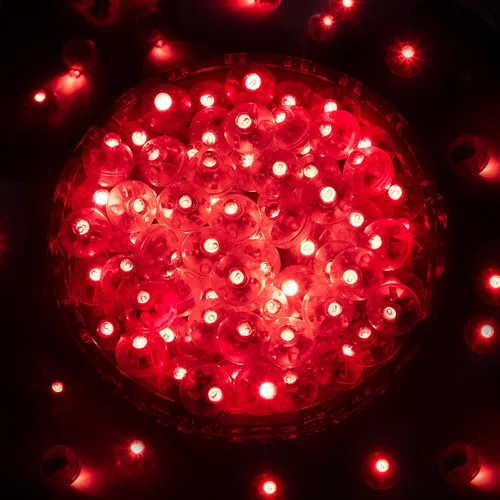 Vista 7 de ZGWJ 50 piezas de luces de globo mini, funciona con pilas, luz redonda impermeable LED de tiempo de espera prolongado para globo de cumpleaños