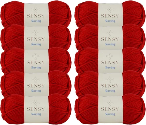Vista 38 de Sensy Roving - Ovillo de lana multicolor, 3.5 onzas, 132 yardas, calibre 5, voluminoso (otoño)