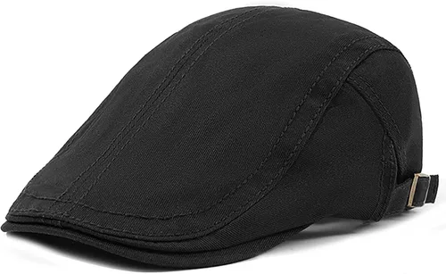 Vista 11 de Gorras planas para hombre, boina de conducción, boina de periódico, sombrero de hiedra de algodón