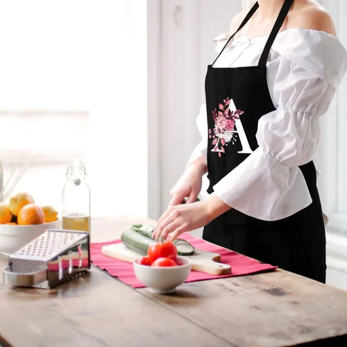 Vista 3 de Delantales Personalizados para Mujeres con Bolsillos, Lindos Delantales para Mujeres Chef de Repostería, Regalos de Cocina para el Cumpleaños de Mamá