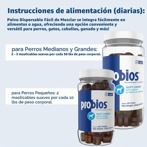 Vista 4 de Probios Masticables blandos probióticos para perros, hígado de pollo, 120