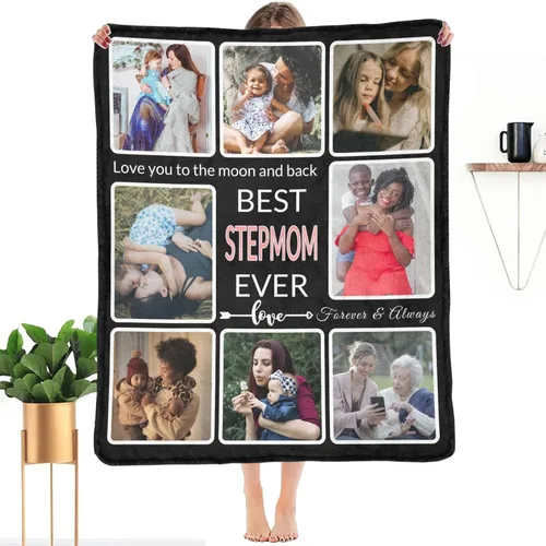 Vista 12 de Regalos para Tías Manta Personalizada con Foto, Haz una Manta Personalizada para Tías con Imagen Recuerdos Personalizados Souvenir Manta de Las