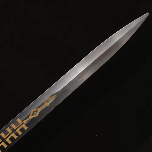Vista 5 de Espada de acero plateado de Geralt de metal completo de 125cm48.8 pulgadas, acero inoxidable, espada plateada de lobo blanco Aerondight hecha a