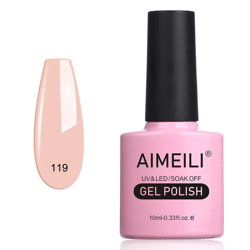 Vista 18 de AIMEILI Soak Off U V LED Esmalte de uñas de gel negro, sin hema, libre de crueldad, arte de uñas vegano, Blackpool (007) 0.3 fl oz