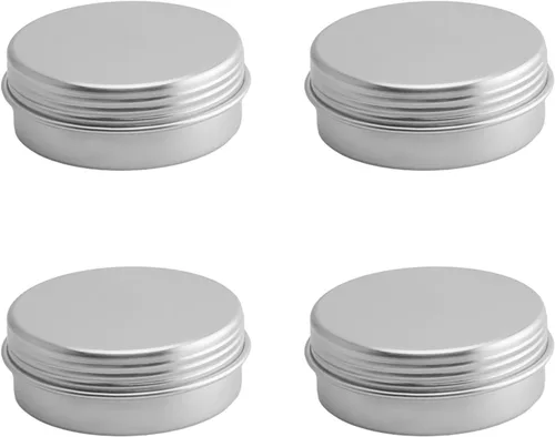 Vista 59 de Othmro Latas redondas de metal de 8.3 onzas, latas de aluminio, contenedores recargables de 8.5 fl oz, botellas de lata con tapa de tornillo