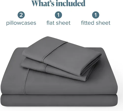 Vista 8 de Bare Home - Juego de sábanas y fundas de almohadas de microfibra ultrasuave de 1,800 hilos y doble bolsillo, doble cepillado, bolsillo profundo, 02