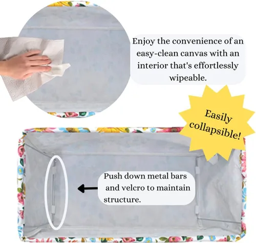Vista 135 de NGIL Bolsa de comestibles reutilizable extra grande plegable de gran tamaño para comestibles, almacenamiento, picnic, playa, Estampado