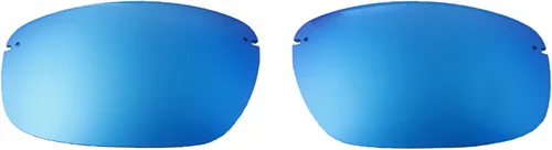 Vista 3 de Walleva Lentes de repuesto polarizados rojo fuego + azul hielo para gafas de sol Maui Jim Ho'okipa, Rojo fuego + azul hielo.