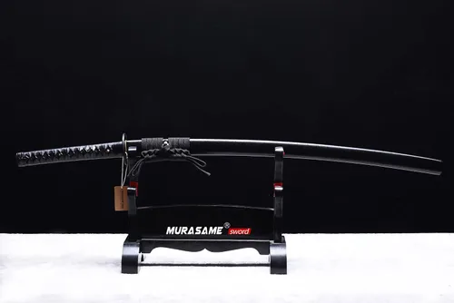 Vista 7 de MURASAME Katana Espada 41" T10 Acero Real Hamon Maquinilla de afeitar afilada espiga completa hecha a mano