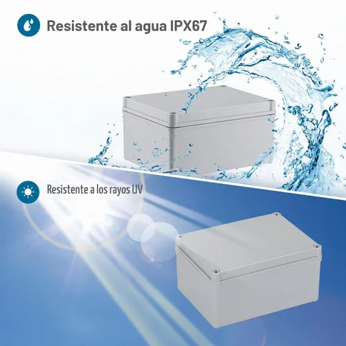 Vista 3 de Inkbird Plus Caja de conexiones de plástico, IP67 a prueba de polvo e impermeable, caja de bricolaje duradera para proyectos eléctricos, 8 x 6 x 4