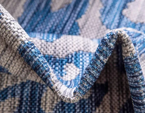 Vista 7 de Unique Loom Outdoor Safari Collection Alfombra de área - Leopardo (5 pies 1 pulgada x 8 pies, rectangular, azul/gris)