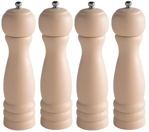 Vista 8 de OCS Parts Pro Series - Molinillo de pimienta de madera marrón con molinillo ajustable, molinillo tradicional de sal o pimienta de 8 pulgadas