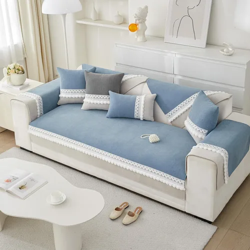 Vista 4 de VClife Funda para Brazo de Sofá Antideslizante Azul Fundas para Reposabrazos para Reclinable, Sillón, Sofá de Dos Plazas y Sofá 1 Pieza Funda Suave