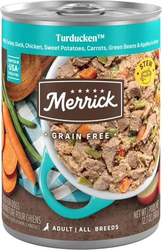 Vista 16 de Merrick Wilderness Blend - Comida húmeda sin cereales para perros, (12) latas de 12.7 onzas (favoritos de adultos)