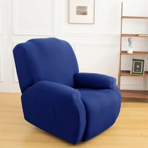Vista 15 de LazyBoy - Funda para sillón reclinable, color liso, 4 piezas, fundas protectoras de muebles para sillón reclinable con bolsillo, funda para sofá