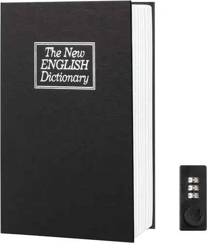 Vista 13 de Caja Fuerte de Libro para Almacenamiento, Caja de Seguridad con Cerradura de Combinación Premium, Caja Fuerte de Libro Portátil, Perfecta para Casa