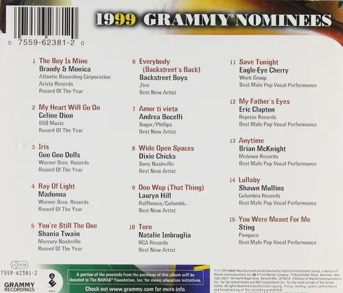 Vista 2 de 1999 Grammy Nominees
