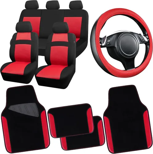 Vista 12 de CAR PASS Alfombrilla impermeable para automóvil, alfombrillas universales para automóvil con almohadilla para el talón del conductor, alfombra