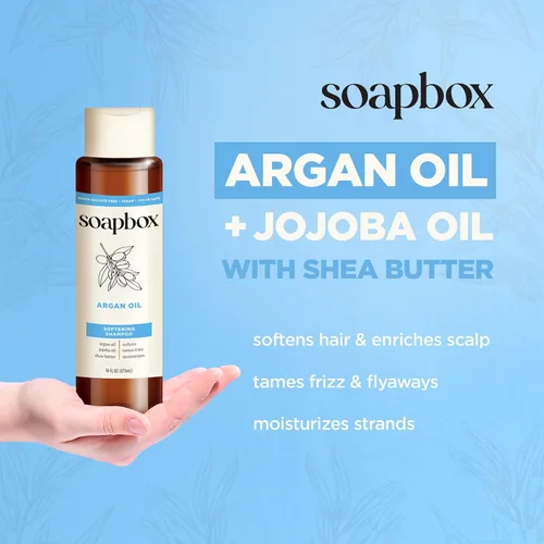 Vista 3 de Juego de Champú y Acondicionador de Argán Soapbox, Voluminizador, Vegano, Seguro para el Color, Libre de Sulfatos Agresivos y Siliconas, 16 oz cada