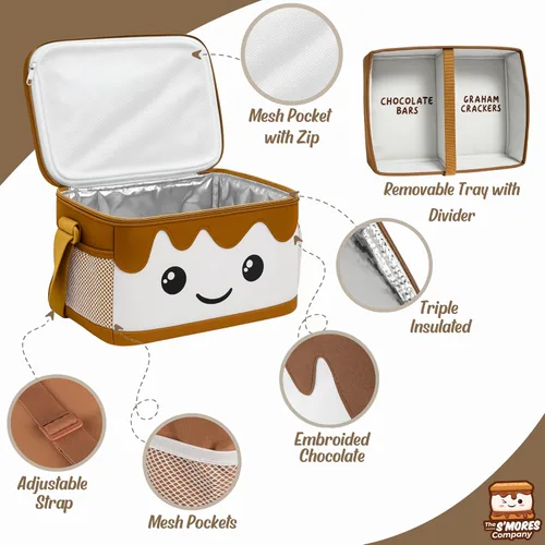 Vista 5 de THE S'MORES COMPANY - Organizador de S'mores con bandeja, kit de caja de aperitivos S'mores para suministros de S'mores, accesorios de camping