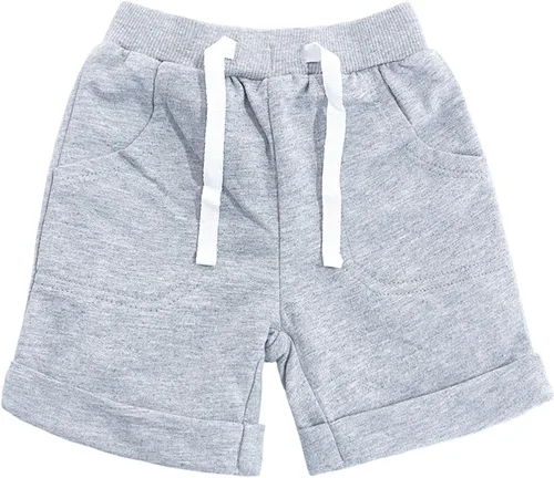 Vista 5 de SOBOWO Pantalones cortos deportivos de verano para bebés niños y niñas, paquete de 3 unidades, pantalones deportivos de algodón sólido, pantalones
