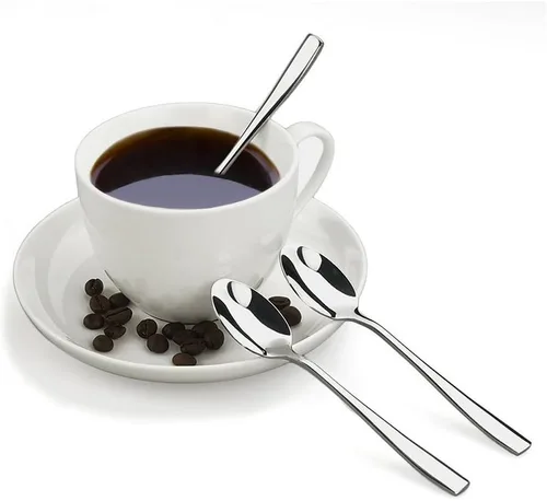 Vista 3 de Cuchara de café, 16 cucharas de café de acero inoxidable Demitasse