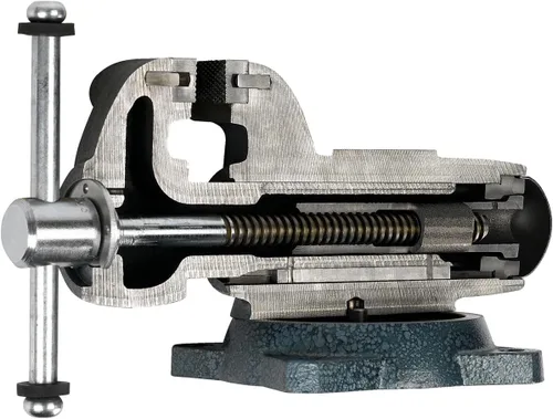 Vista 4 de Wilton Tradesman tornillo de banco, ancho de mandíbula de 5-12", apertura máxima de mandíbula de 5", garganta de 3-34" (modelo 1755)