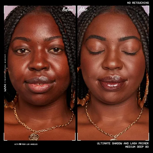 Vista 3 de NYX PROFESSIONAL MAKEUP Ultimate Shadow & Liner Primer, medio profundo + forro de tinta épica, negro (paquete de 2)