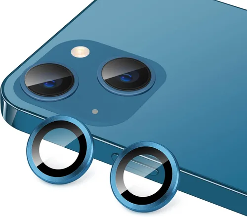 Vista 17 de Protector de Lente de Cámara para iPhone 13 Mini/iPhone 13, Vidrio Templado 9H Anti-Rayones Protector de Pantalla de Cámara de Metal a Prueba