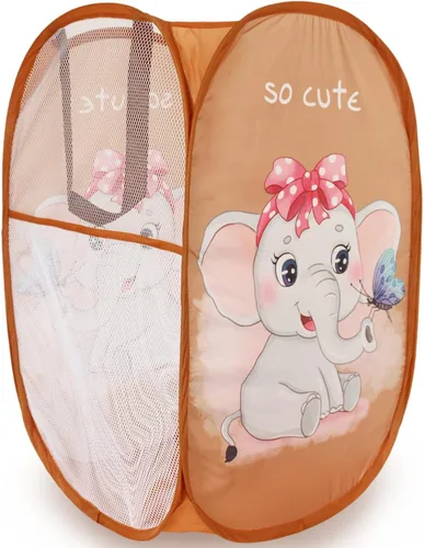 Vista 10 de Bolsa de almacenamiento de ropa sucia plegable tierna con imágenes (3)