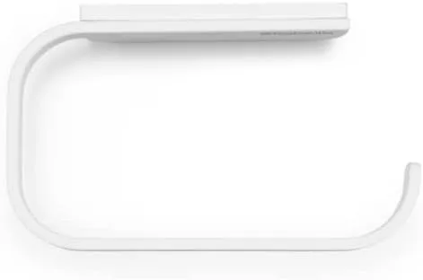 Vista 4 de Brabantia Mindset - Portarrollos de papel higiénico montado en la pared (blanco fresco mineral) de apertura amplia, estante de pañuelos de baño