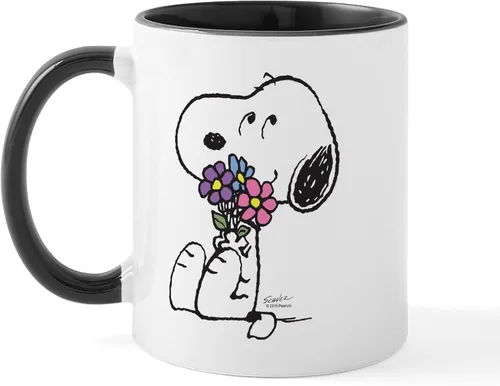 Vista 4 de CafePress Springtime Snoopy - Taza de café de cerámica, taza de té, 11 onzas