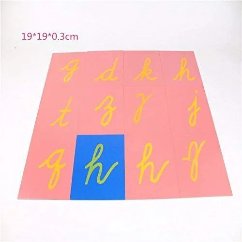Vista 9 de DANNI Juguetes para bebés Montessori Language Lower Case Papel de lija Letras Cursiva Tablero de Rastreo Temprano Preescolar Cumpleaños