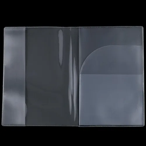 Vista 5 de Paquete de 10 fundas para pasaporte de plástico transparente, funda protectora de pasaporte, funda de vinilo transparente para pasaporte