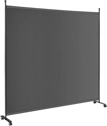 Vista 15 de Giantex Divisor de Habitación Panel Individual Grande, 73''A x 73''Al Pantalla de Privacidad con Ruedas Bloqueables, Panel Divisor de Habitación