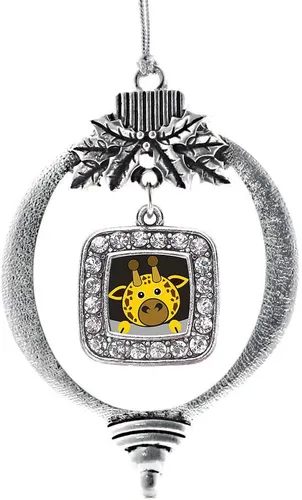 Vista 168 de Inspired Silver - Adorno con dije de reina de rodillo - Adornos navideños cuadrados de plata con joyas de circonita cúbica