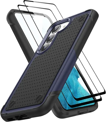 Vista 115 de Jeylly Funda para Samsung Galaxy S10 Plus S10+, ajuste delgado, doble capa, resistente, absorción de golpes, TPU con carcasa trasera de Negro