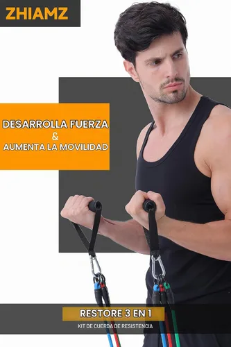 Vista 5 de Resistance Bands with Handles, Exercise Bands with Handles, Door Anchor