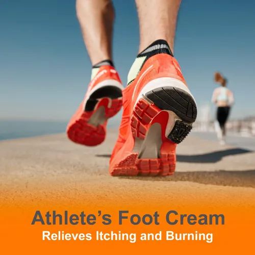 Vista 4 de CareAll Crema antifúngica clotrimazol 1% USP 1.0 oz. (paquete de 4), cura la mayoría de los pies de atleta, picor y tiña, en comparación