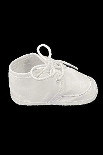 Vista 2 de SWEA Pea & Lilli - Zapatos de bautismo para niños - Botines de bebé blancos hechos con algodón para bautizo - Zapatos de Bautizo