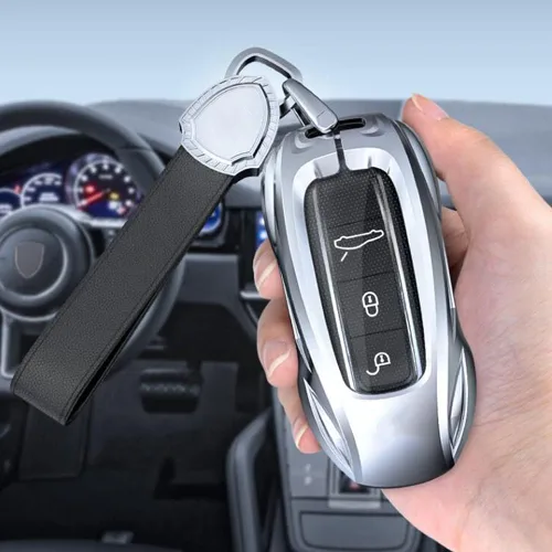 Vista 6 de Carcasa de aleación de zinc con protección de metal para Porsche Macan Cayenne Panamera 911 Cayman Boxster 718