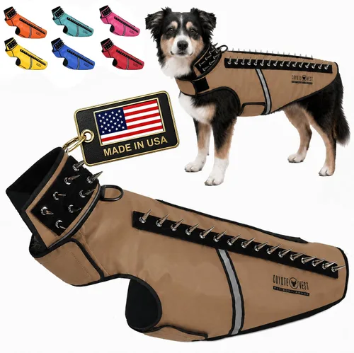 Vista 41 de CoyoteVest SpikeVest - Chaleco de arnés para perro, accesorios reflectantes para perros con picos para proteger a tu mascota de ataques de Raptor