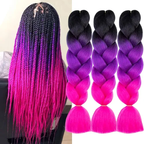 Vista 8 de Beige (613#) 6 paquetes de cabello trenzado de 24 pulgadas, de fibra sintética, sin picazón, extensiones de cabello para trenzar jumbo, textura