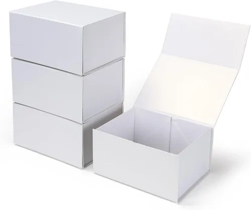 Vista 18 de Ditwis Caja de regalo de 12x9x4 pulgadas con tapa de cierre magnético, caja magnética negra y dorada para boda, propuesta de padrinos y damas