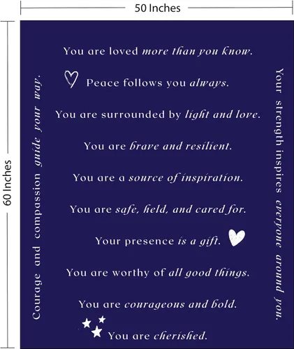 Vista 4 de Manta súper suave de regalo para mujeres u hombres - Luz y amor, compasión, recuperación pronto, positividad, coraje, inspiración, curación, apoyo
